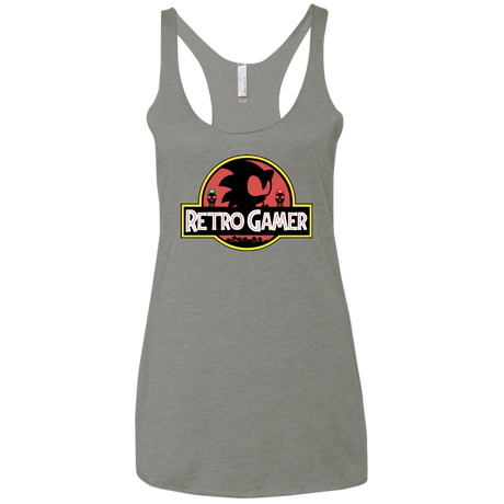 T-Shirts Venetian Grey / X-Small Retro Gamer Women's Triblend Racerback Tank