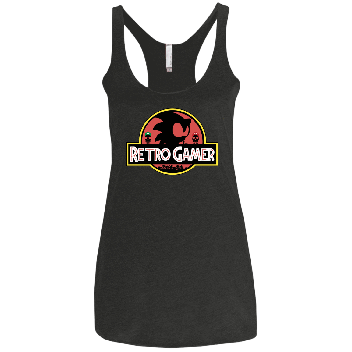 T-Shirts Vintage Black / X-Small Retro Gamer Women's Triblend Racerback Tank