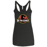 T-Shirts Vintage Black / X-Small Retro Gamer Women's Triblend Racerback Tank