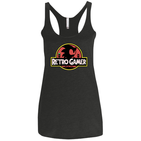 T-Shirts Vintage Black / X-Small Retro Gamer Women's Triblend Racerback Tank