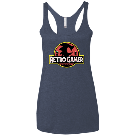 T-Shirts Vintage Navy / X-Small Retro Gamer Women's Triblend Racerback Tank