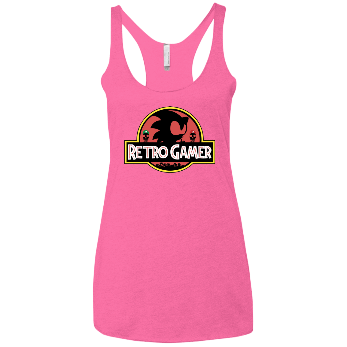 T-Shirts Vintage Pink / X-Small Retro Gamer Women's Triblend Racerback Tank