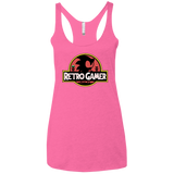 T-Shirts Vintage Pink / X-Small Retro Gamer Women's Triblend Racerback Tank