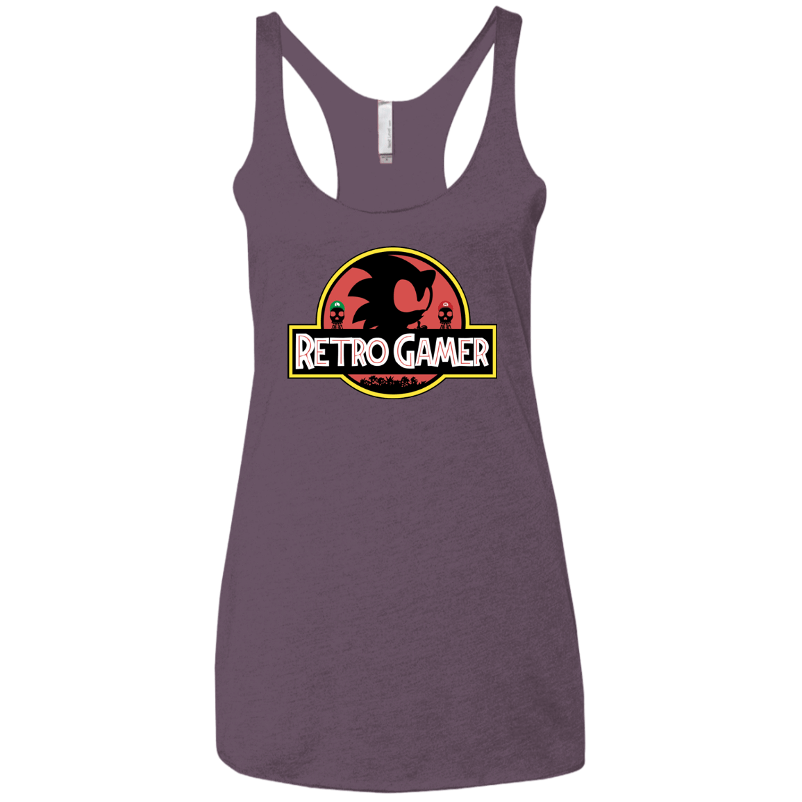 T-Shirts Vintage Purple / X-Small Retro Gamer Women's Triblend Racerback Tank