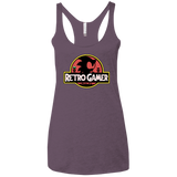 T-Shirts Vintage Purple / X-Small Retro Gamer Women's Triblend Racerback Tank