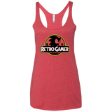 T-Shirts Vintage Red / X-Small Retro Gamer Women's Triblend Racerback Tank