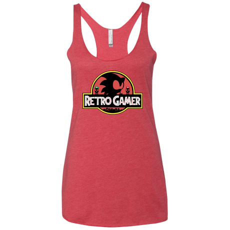 T-Shirts Vintage Red / X-Small Retro Gamer Women's Triblend Racerback Tank