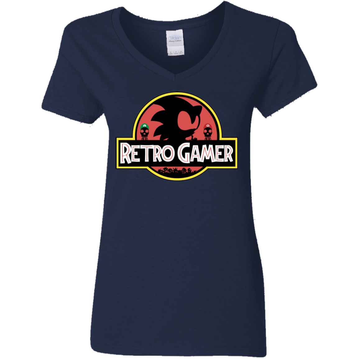 Retro Gamer Women's V-Neck T-Shirt