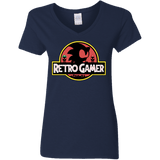 Retro Gamer Women's V-Neck T-Shirt