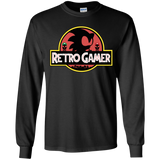 T-Shirts Black / YS Retro Gamer Youth Long Sleeve T-Shirt