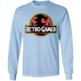 T-Shirts Light Blue / YS Retro Gamer Youth Long Sleeve T-Shirt