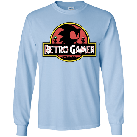 T-Shirts Light Blue / YS Retro Gamer Youth Long Sleeve T-Shirt