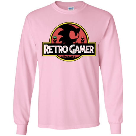 T-Shirts Light Pink / YS Retro Gamer Youth Long Sleeve T-Shirt