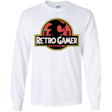 T-Shirts White / YS Retro Gamer Youth Long Sleeve T-Shirt
