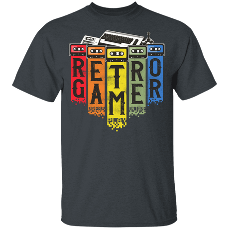 T-Shirts Dark Heather / YXS Retro Gamer Youth T-Shirt
