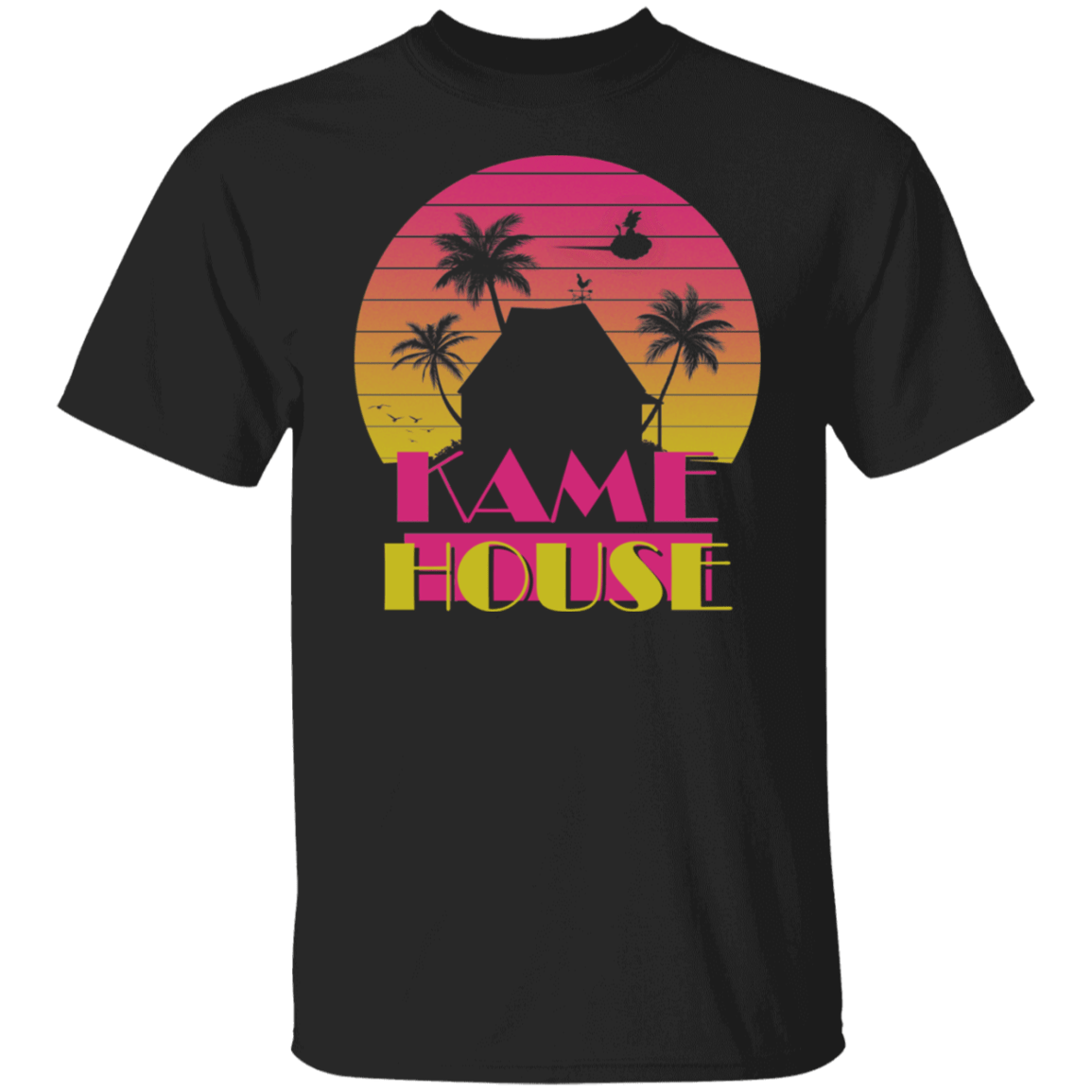 T-Shirts Black / S Retro Island T-Shirt