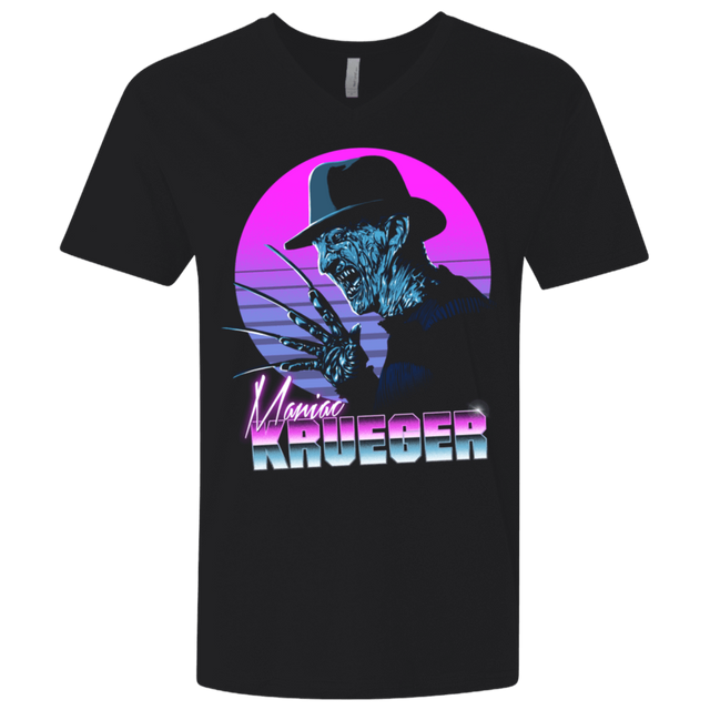 T-Shirts Black / X-Small Retro Krueger Men's Premium V-Neck