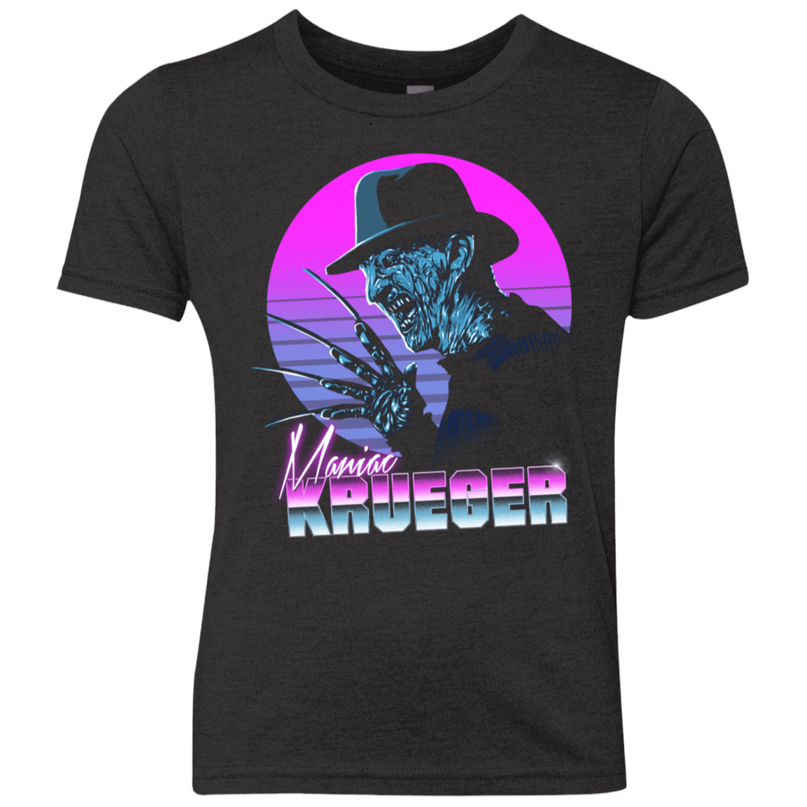 T-Shirts Vintage Black / YXS Retro Krueger Youth Triblend T-Shirt