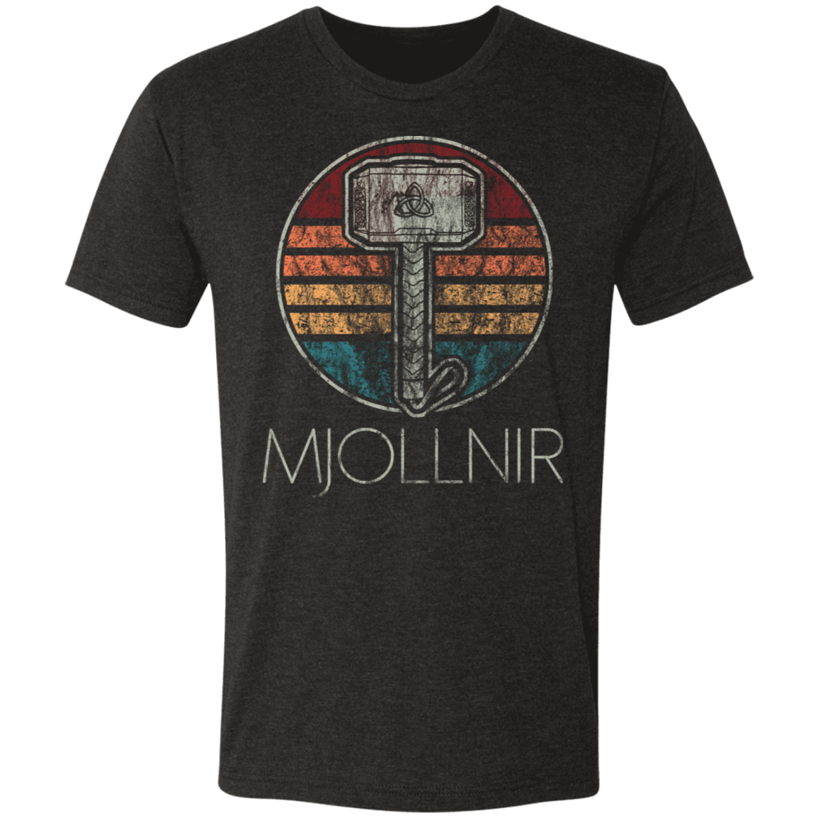 T-Shirts Vintage Black / S Retro Mjollnir Men's Triblend T-Shirt