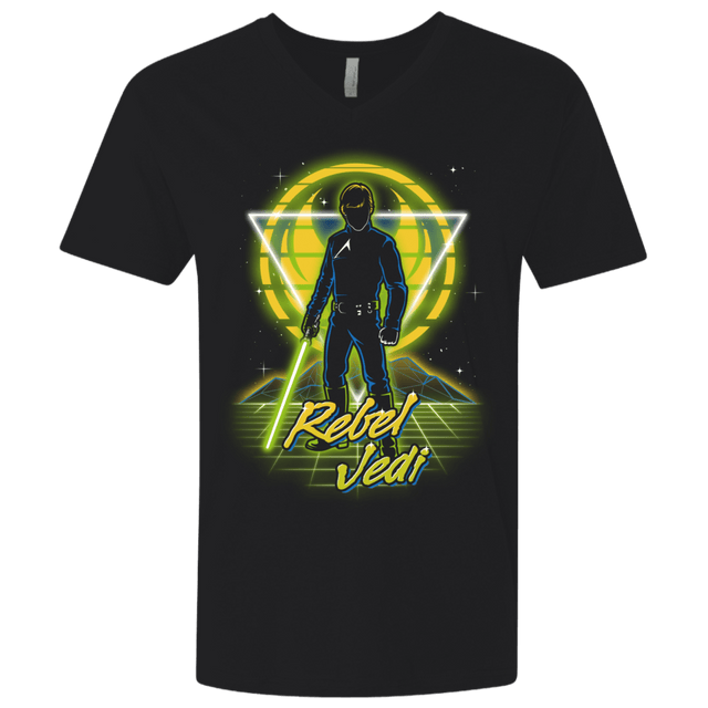 T-Shirts Black / X-Small Retro Rebel Jedi Men's Premium V-Neck