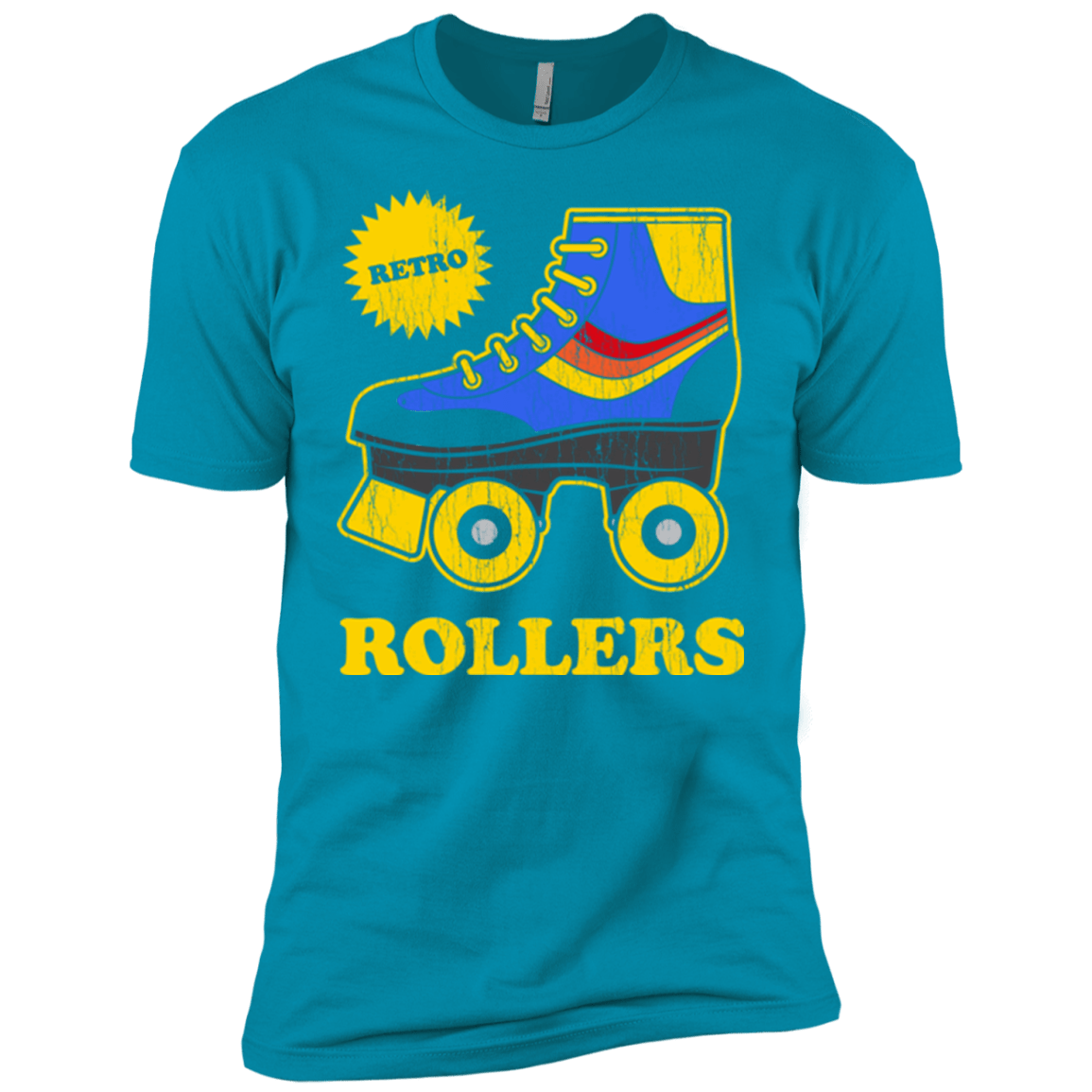 T-Shirts Turquoise / YXS Retro rollers Boys Premium T-Shirt