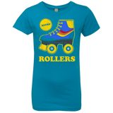 T-Shirts Turquoise / YXS Retro rollers Girls Premium T-Shirt