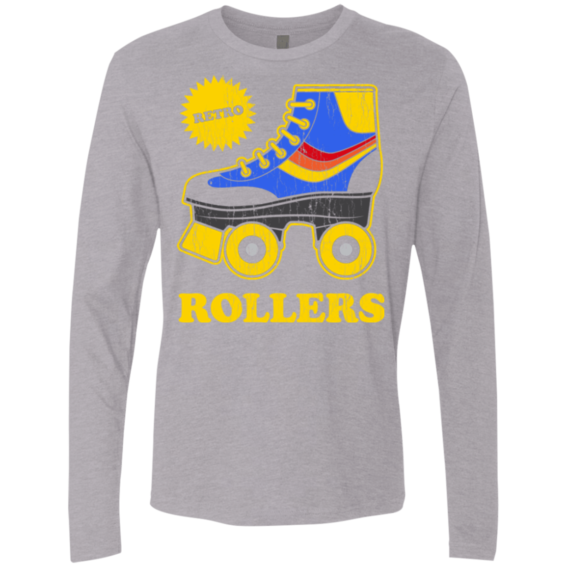 T-Shirts Heather Grey / Small Retro rollers Men's Premium Long Sleeve