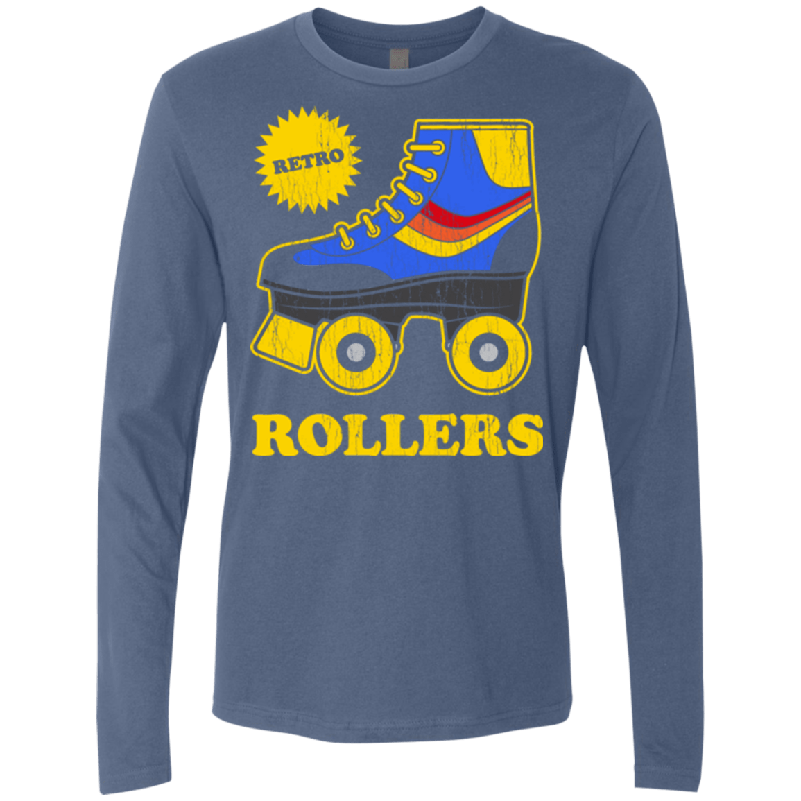 T-Shirts Indigo / Small Retro rollers Men's Premium Long Sleeve