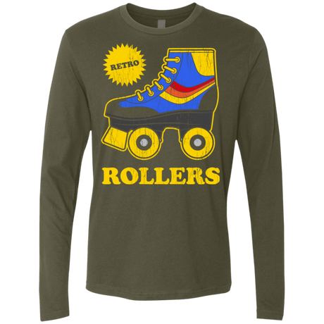 T-Shirts Military Green / Small Retro rollers Men's Premium Long Sleeve