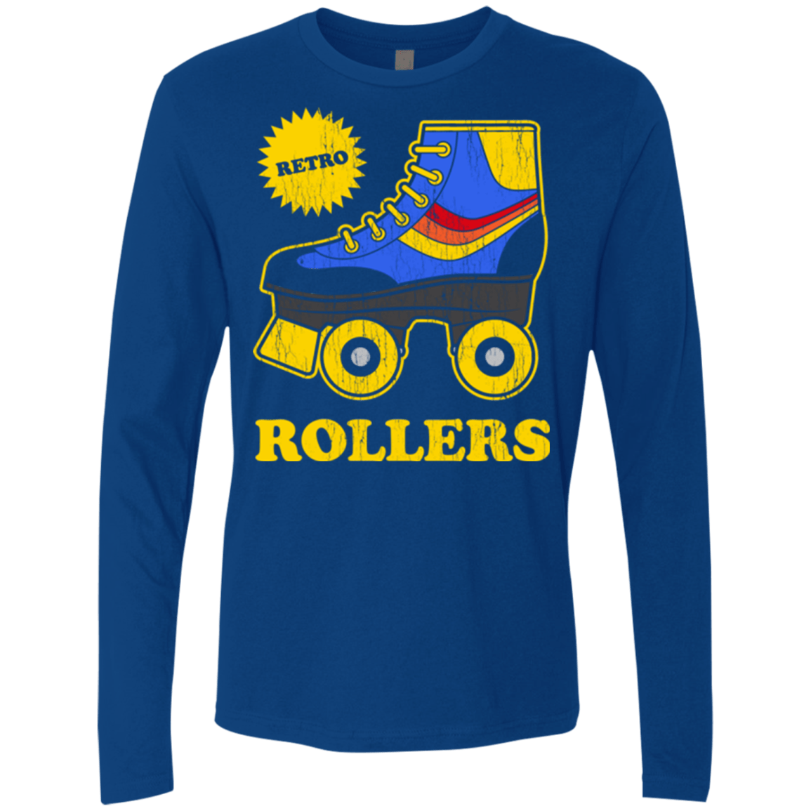 T-Shirts Royal / Small Retro rollers Men's Premium Long Sleeve