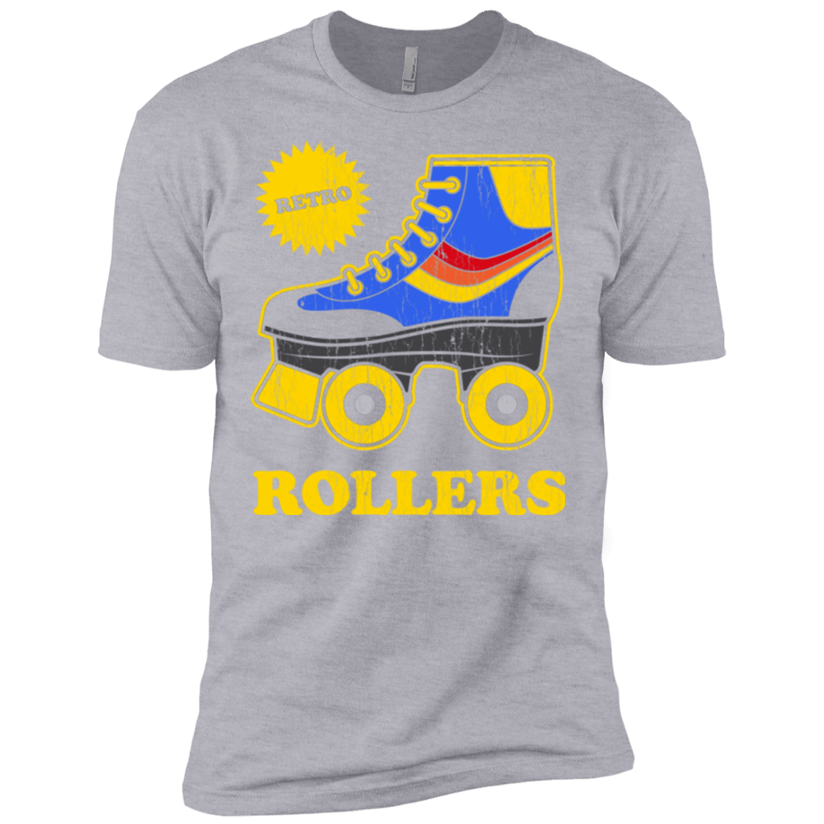 T-Shirts Heather Grey / X-Small Retro rollers Men's Premium T-Shirt