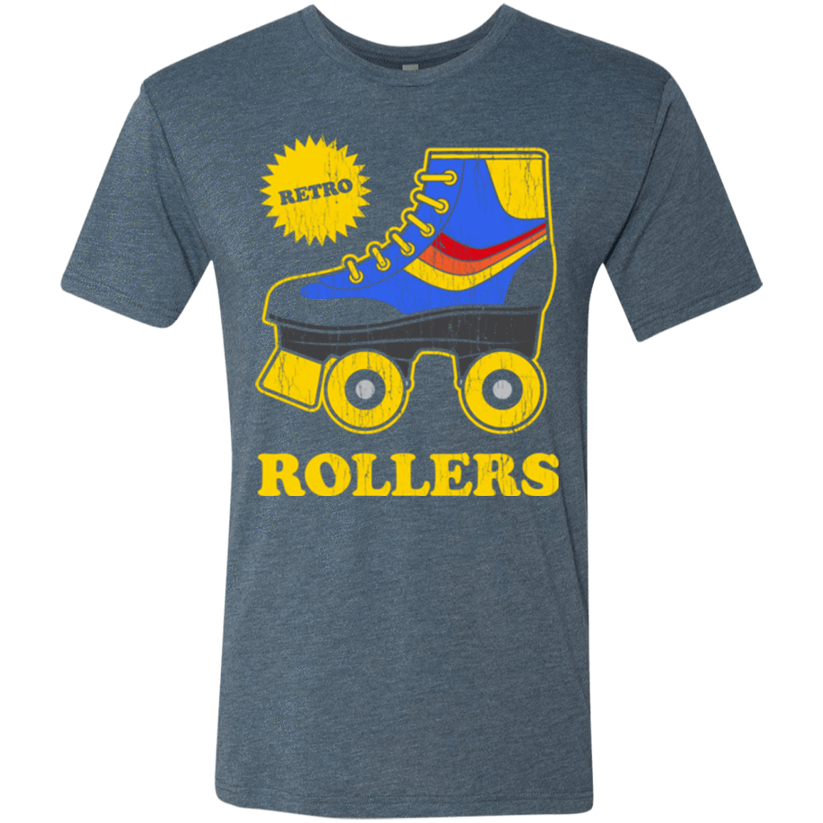 T-Shirts Indigo / Small Retro rollers Men's Triblend T-Shirt