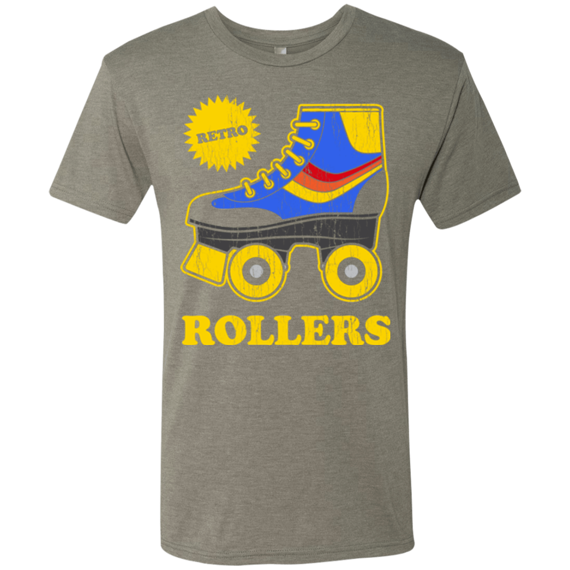 T-Shirts Venetian Grey / Small Retro rollers Men's Triblend T-Shirt