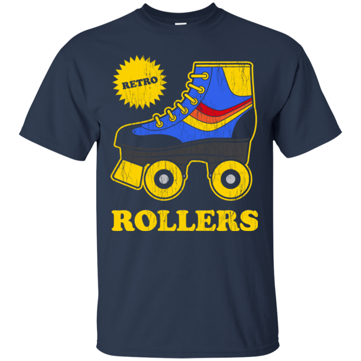 T-Shirts Navy / Small Retro rollers T-Shirt