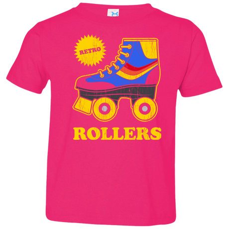 T-Shirts Hot Pink / 2T Retro rollers Toddler Premium T-Shirt