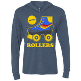 T-Shirts Indigo / X-Small Retro rollers Triblend Long Sleeve Hoodie Tee