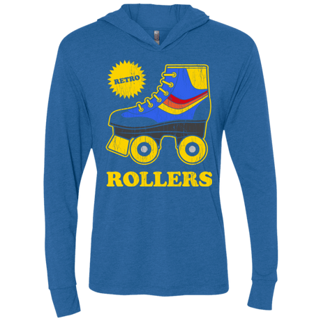 T-Shirts Vintage Royal / X-Small Retro rollers Triblend Long Sleeve Hoodie Tee