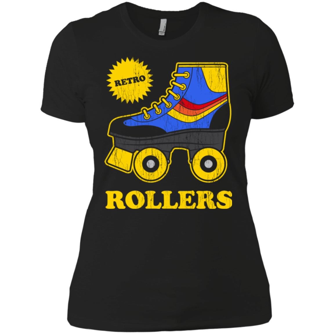 T-Shirts Black / X-Small Retro rollers Women's Premium T-Shirt