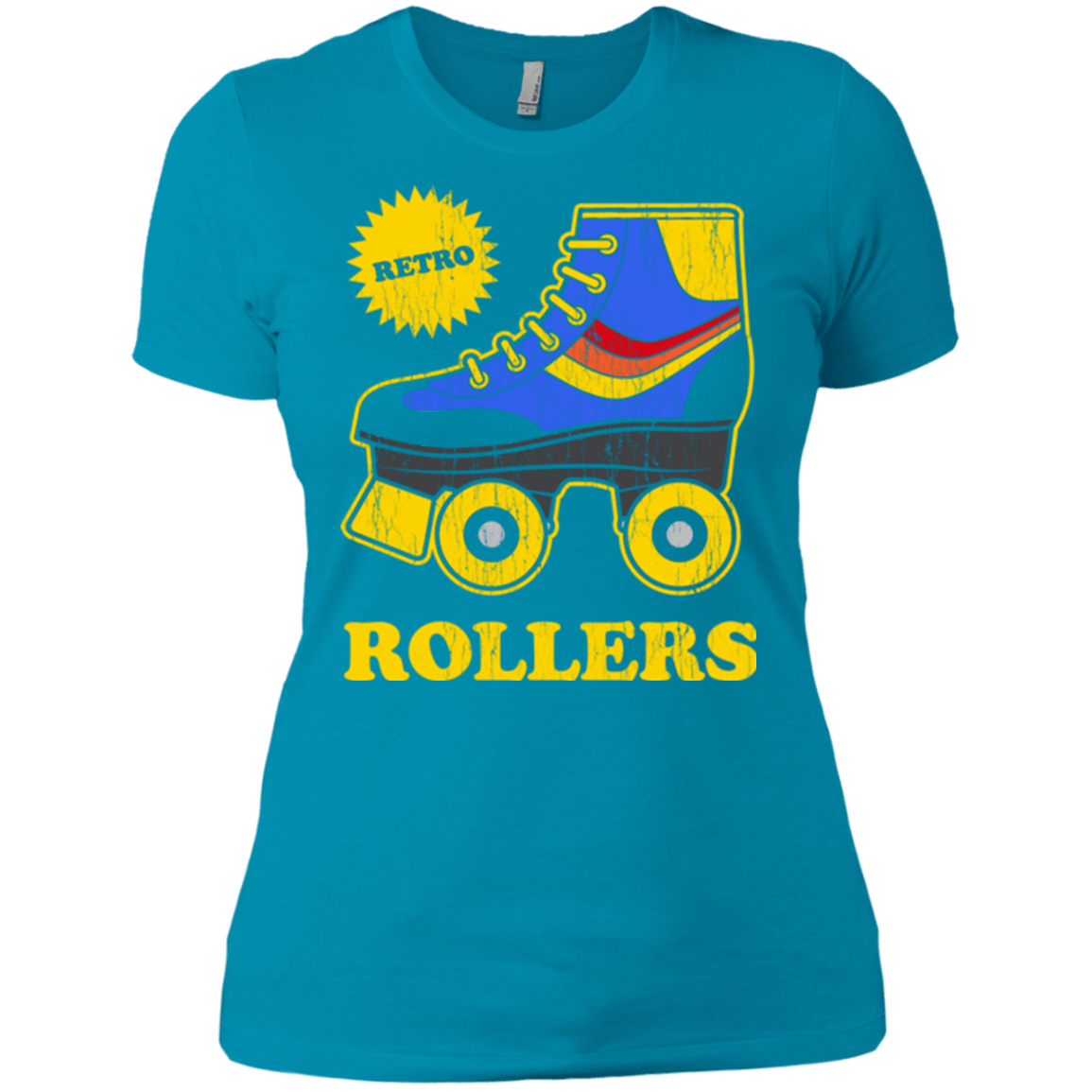 T-Shirts Turquoise / X-Small Retro rollers Women's Premium T-Shirt