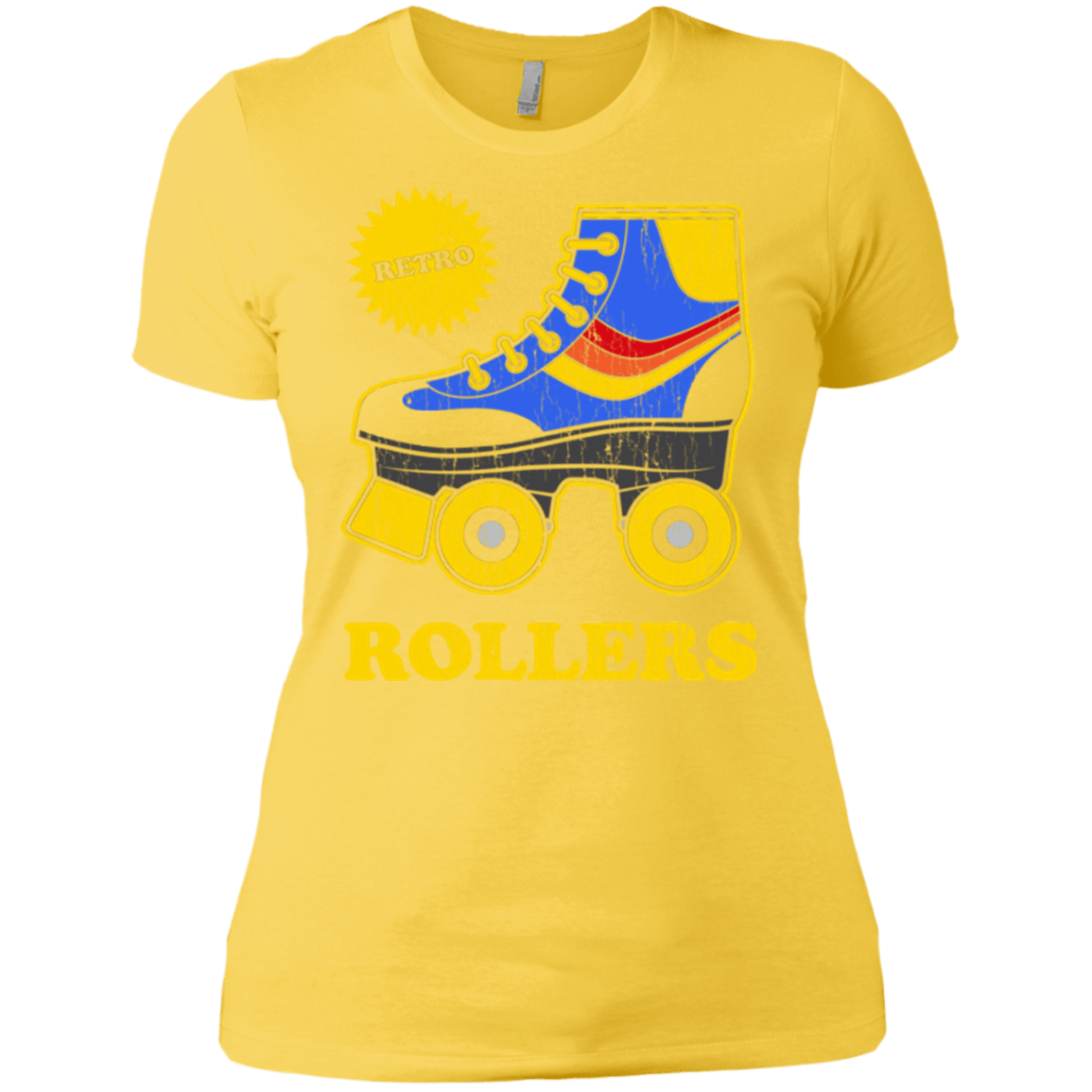 T-Shirts Vibrant Yellow / X-Small Retro rollers Women's Premium T-Shirt