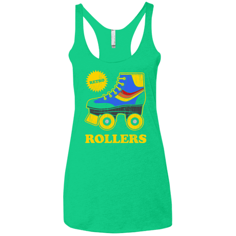 T-Shirts Envy / X-Small Retro rollers Women's Triblend Racerback Tank