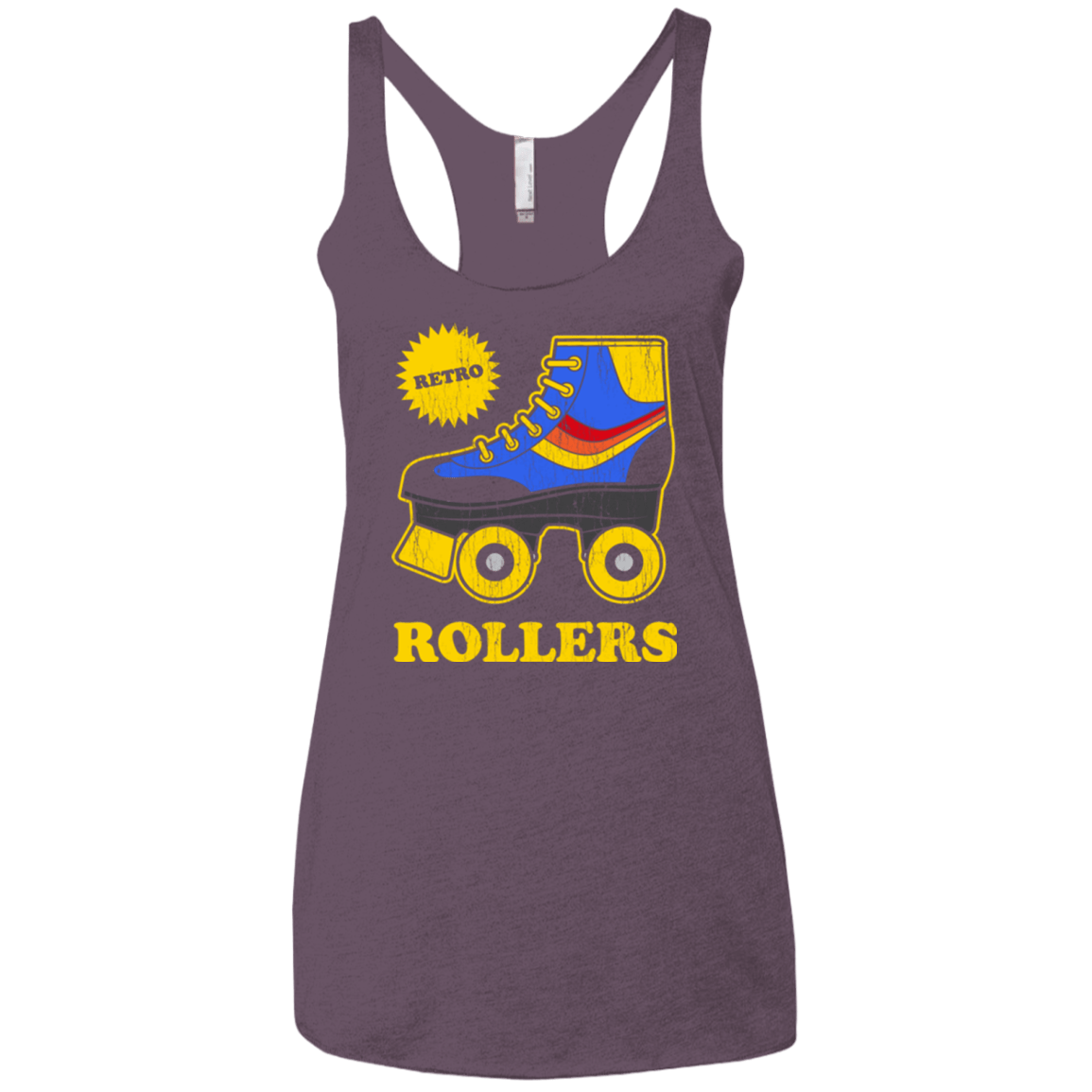 T-Shirts Vintage Purple / X-Small Retro rollers Women's Triblend Racerback Tank