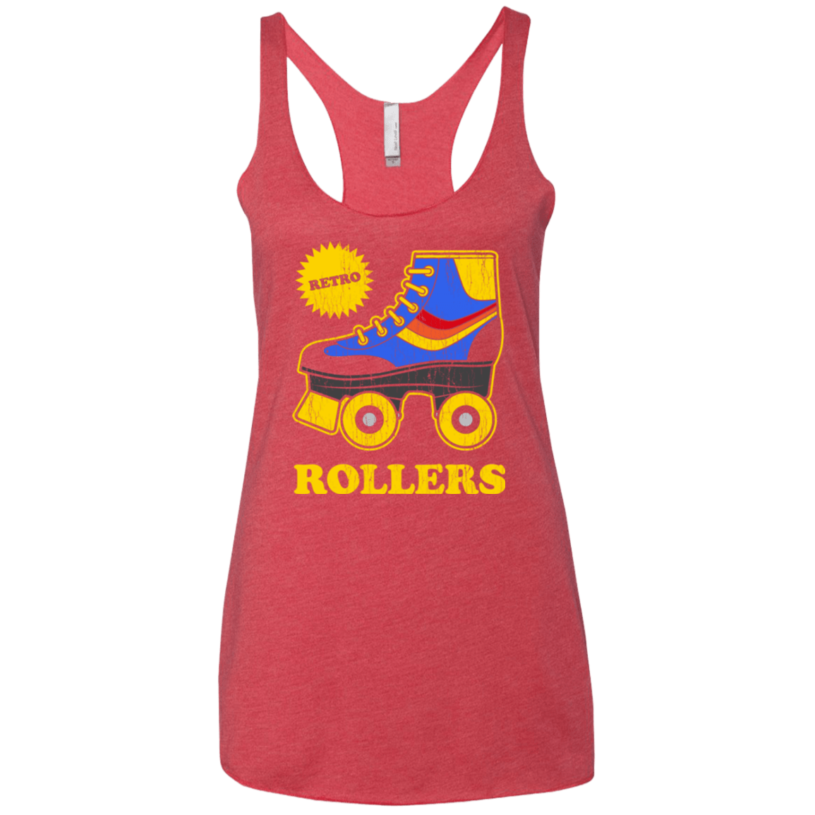 T-Shirts Vintage Red / X-Small Retro rollers Women's Triblend Racerback Tank
