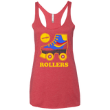 T-Shirts Vintage Red / X-Small Retro rollers Women's Triblend Racerback Tank