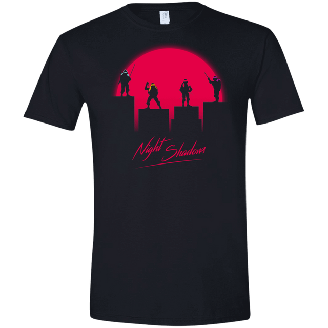 T-Shirts Black / X-Small Retro  Shadows Men's Semi-Fitted Softstyle