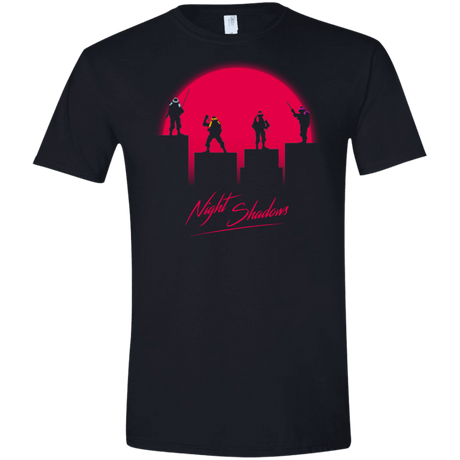 T-Shirts Black / X-Small Retro  Shadows Men's Semi-Fitted Softstyle