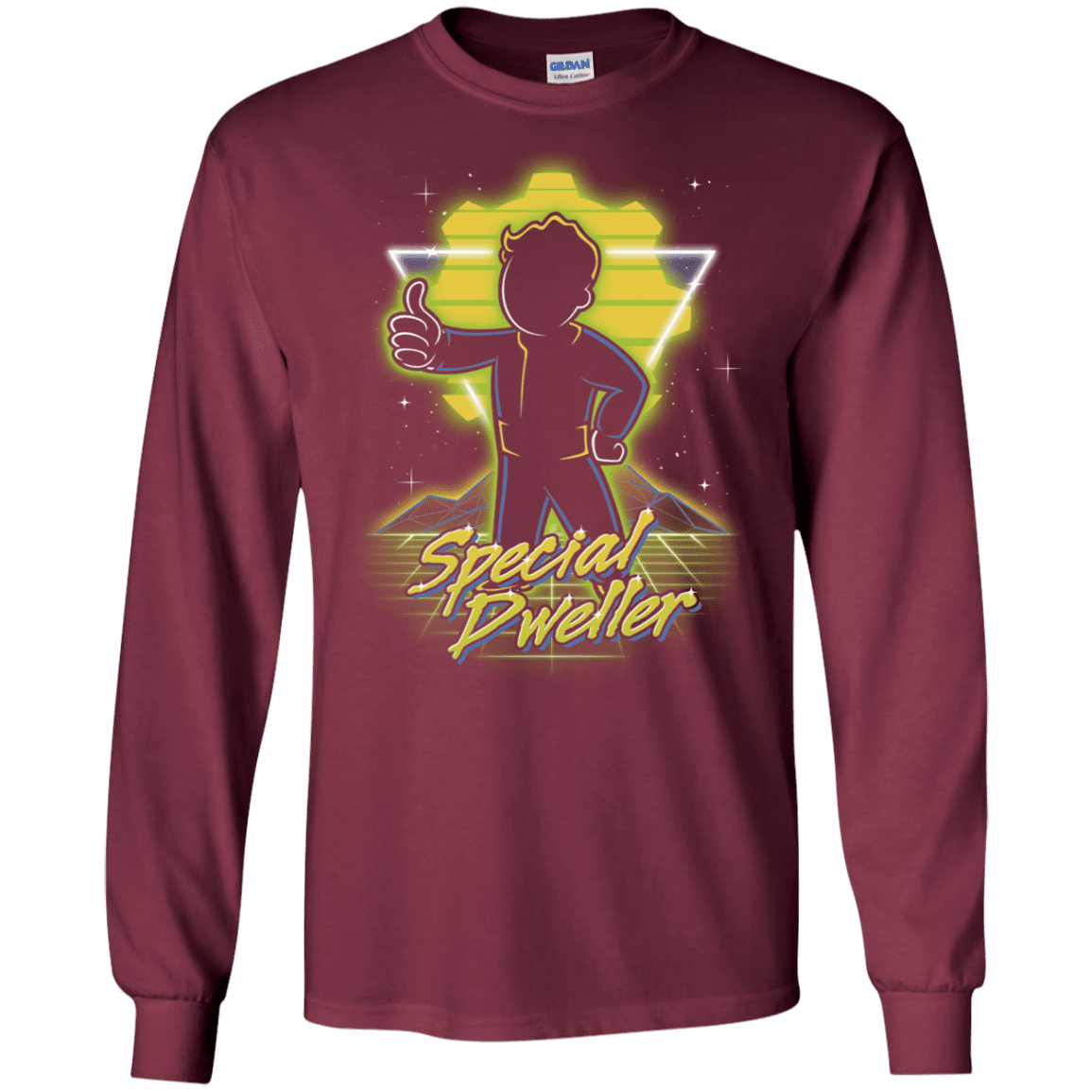 T-Shirts Maroon / S Retro Special Dweller Men's Long Sleeve T-Shirt