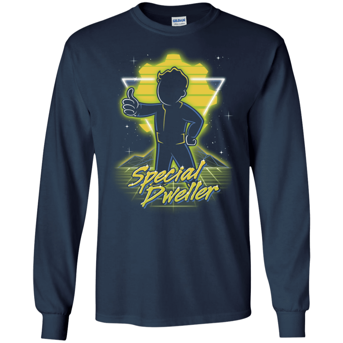 T-Shirts Navy / S Retro Special Dweller Men's Long Sleeve T-Shirt