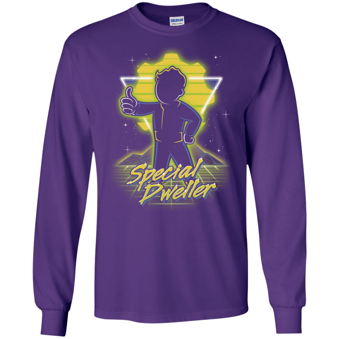 T-Shirts Purple / S Retro Special Dweller Men's Long Sleeve T-Shirt