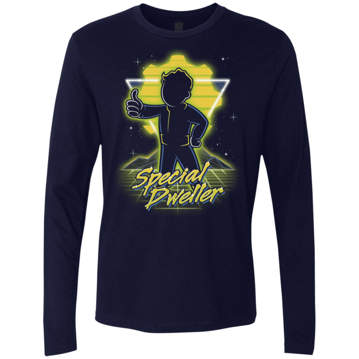 T-Shirts Midnight Navy / S Retro Special Dweller Men's Premium Long Sleeve